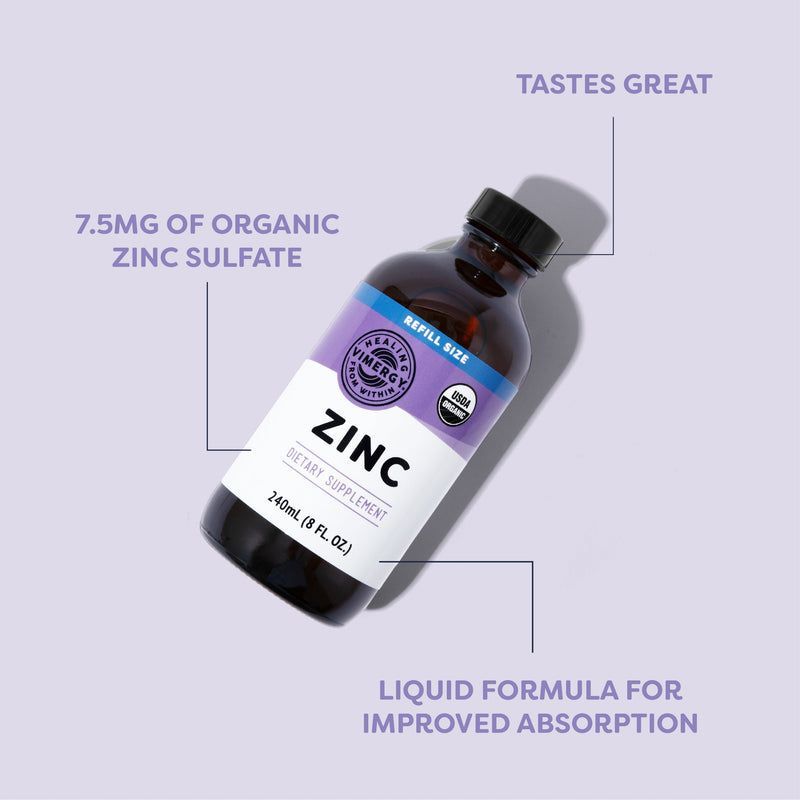 Organic Liquid Zinc- 240mL (Refill)