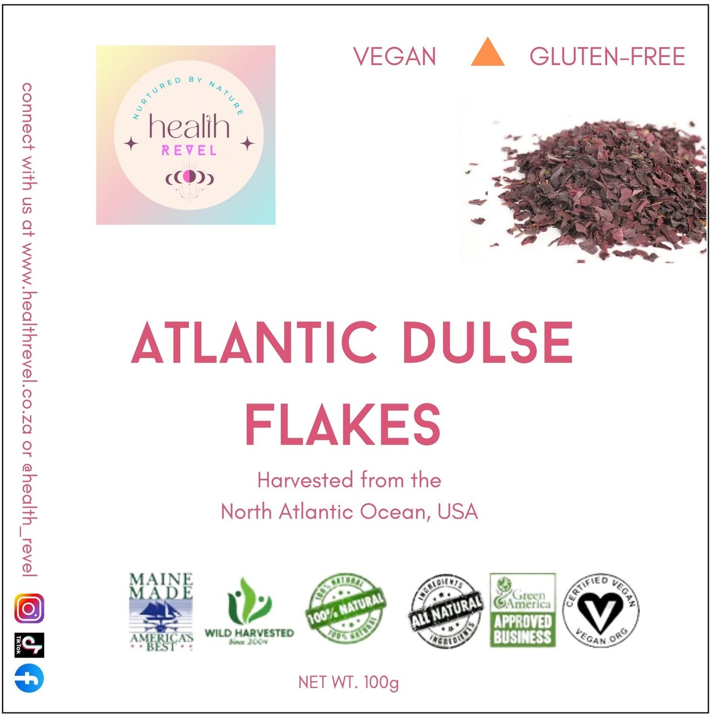 Wild Atlantic Dulse Flakes- 100 Grams