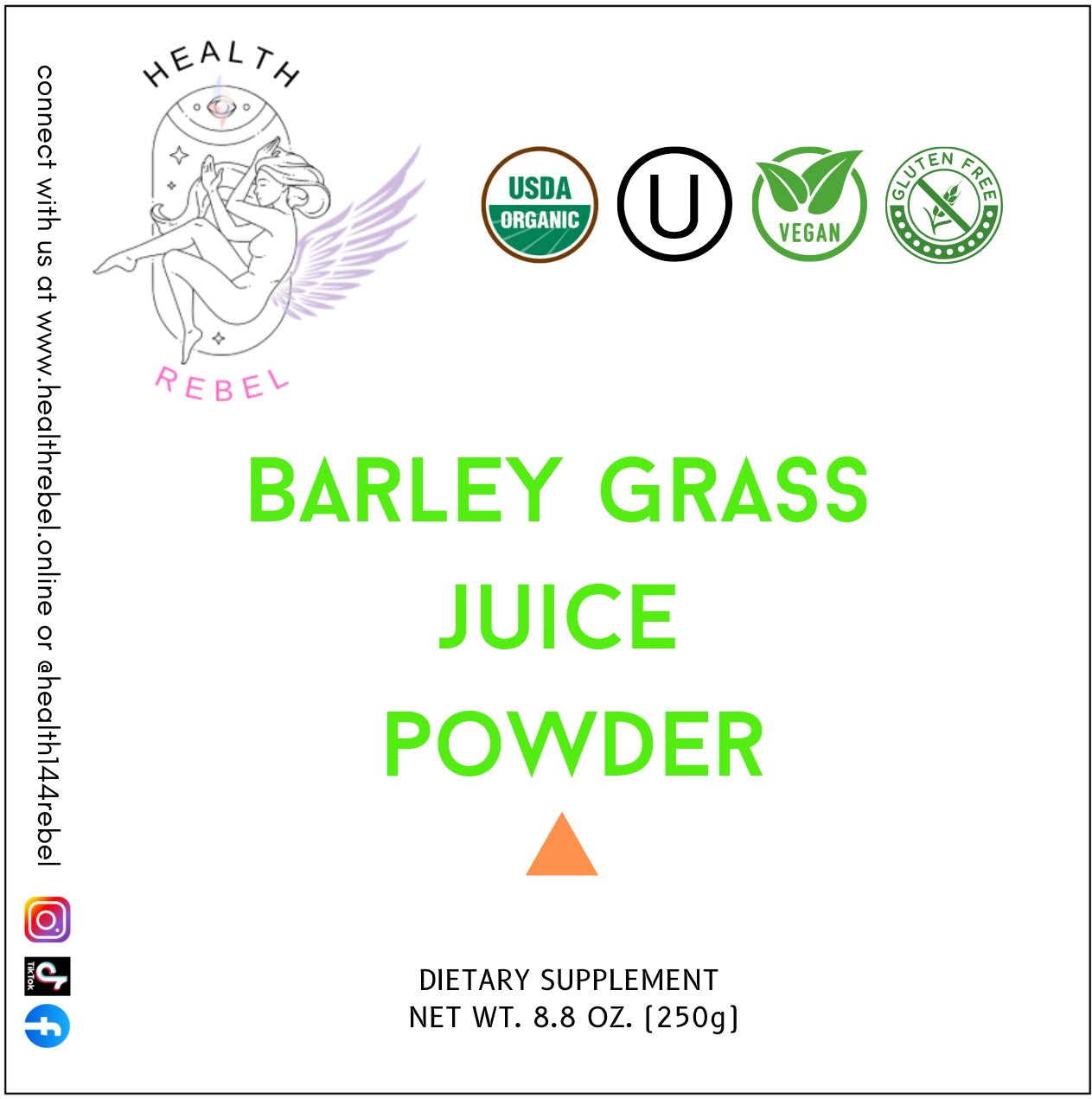 Health Rebel - Organic Barley Grass Juice Powder