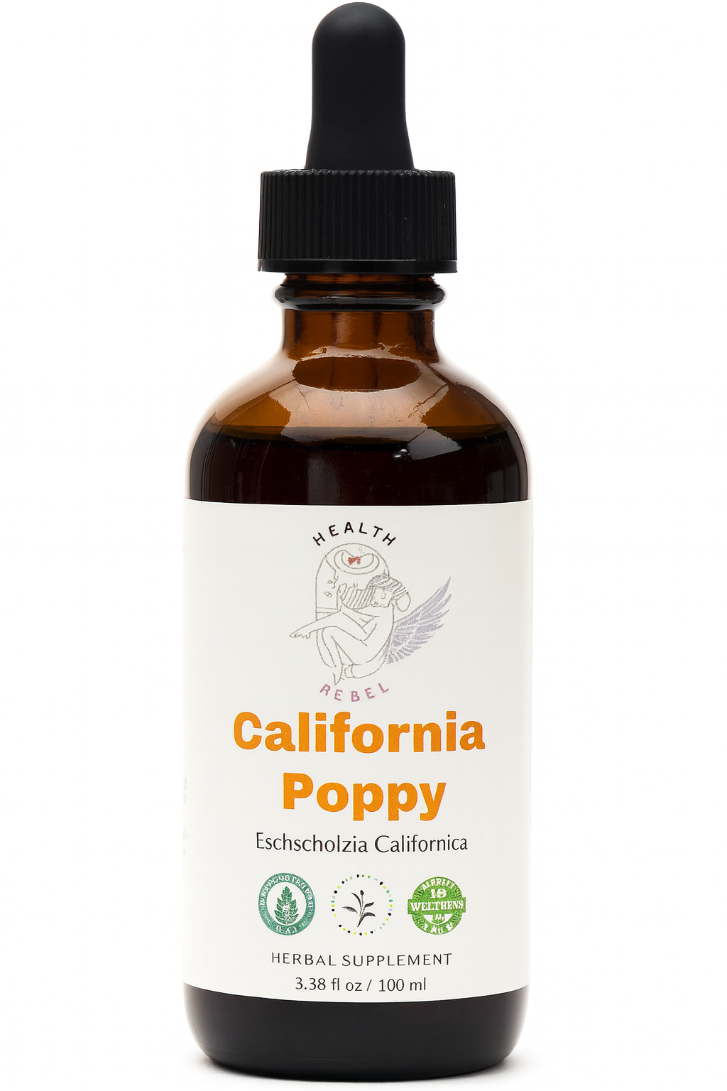 California Poppy Alcohol-FREE Liquid Extract, California Poppy (Eschscholzia Californica) Seeds Glycerite