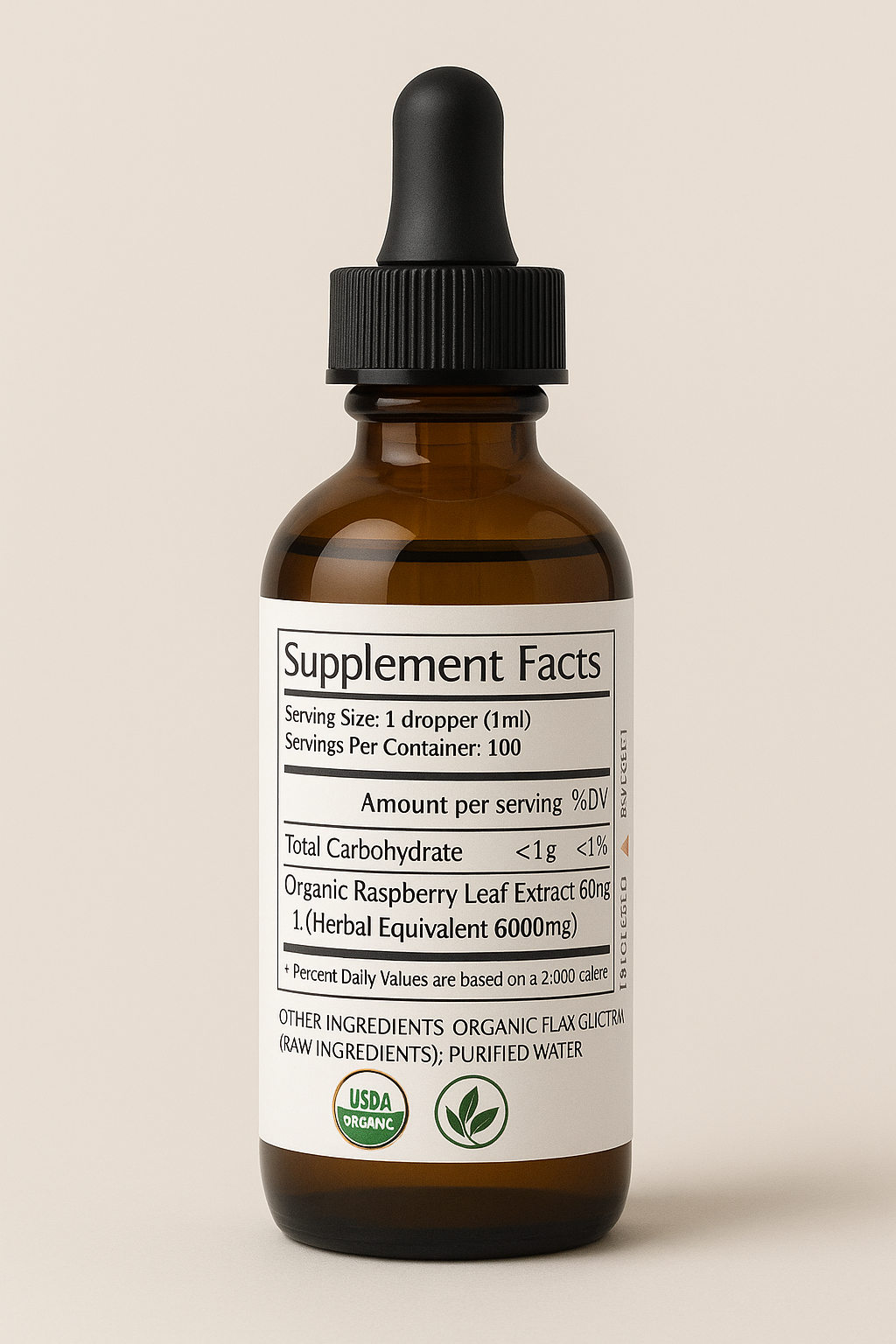 Organic Raspberry leaf - 60mL