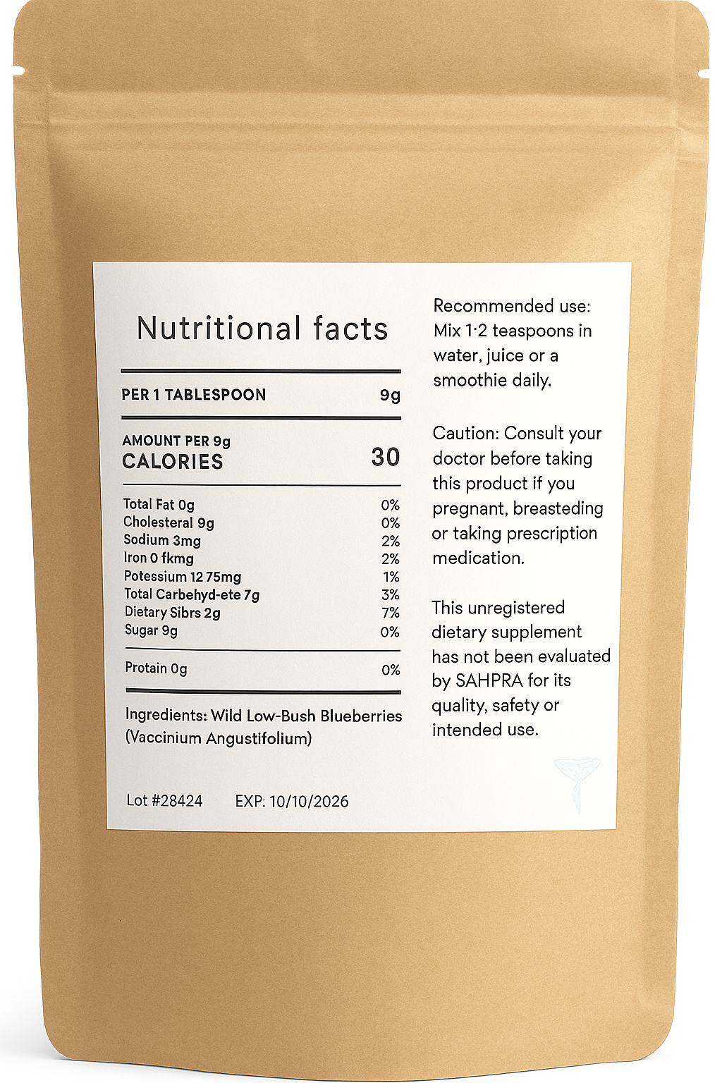 Canadian Wild Blueberry Powder - 250 Gram