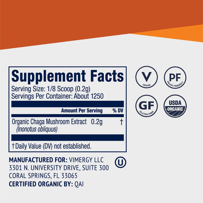 Organic Chaga Powder - 250 Gram