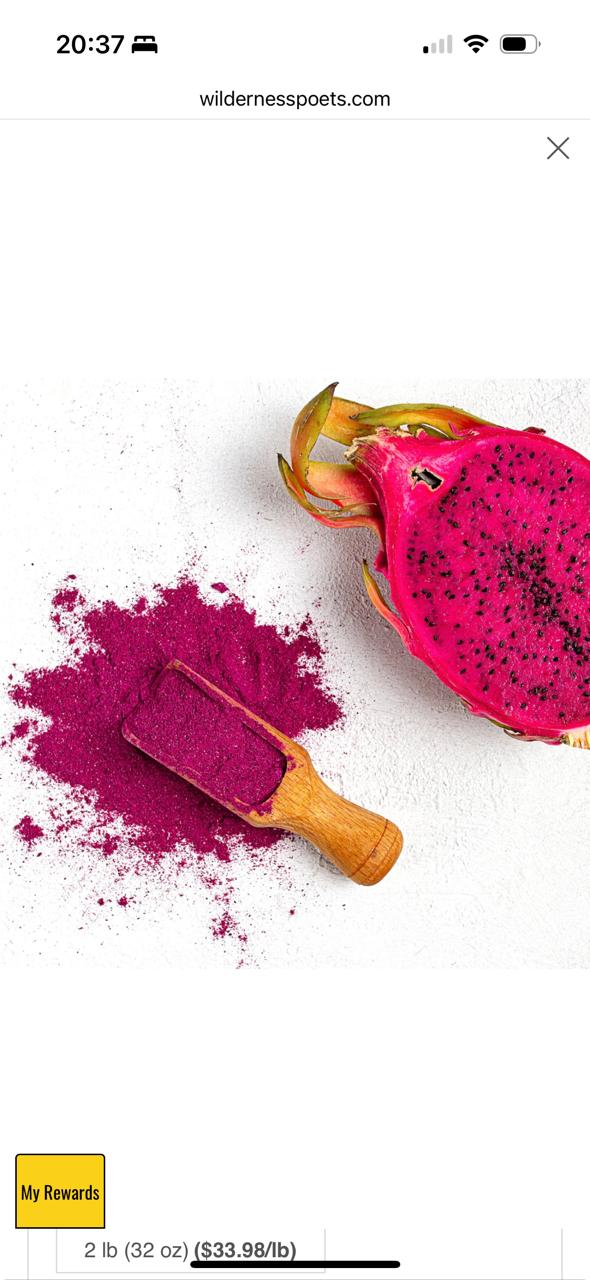 Freeze-Dried Dragon Fruit (Red Pitaya) - 250 grams